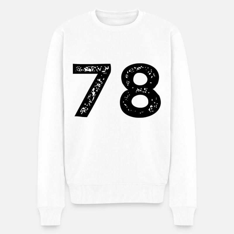 Maillot numéro 78 - Pull Premium bio Homme - blanc