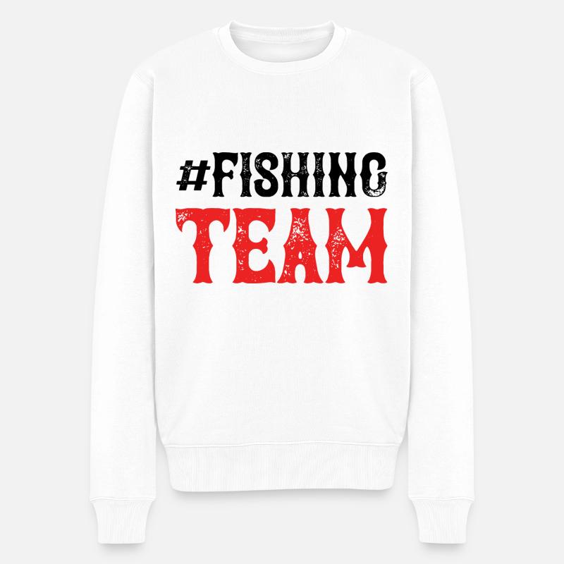 Fishing Team - Männer Premium Bio Pullover - Weiß
