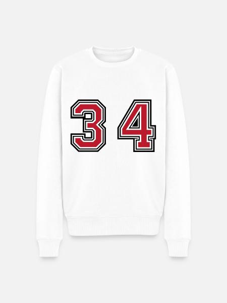 34 symboles numériques - Pull Premium bio Homme - blanc