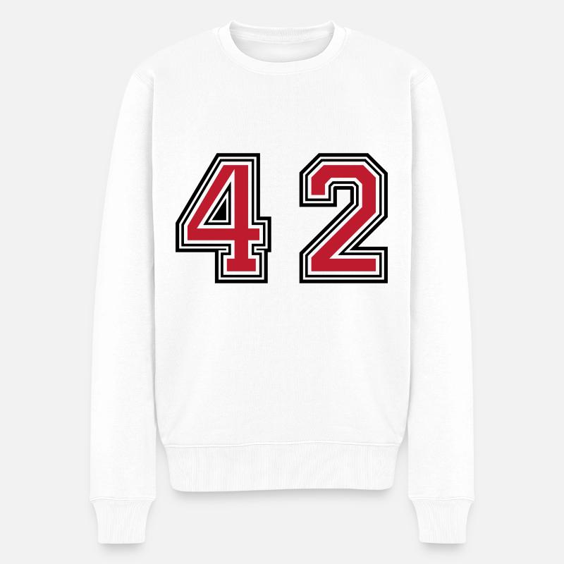 42 symbole numérique - Pull Premium bio Homme - blanc