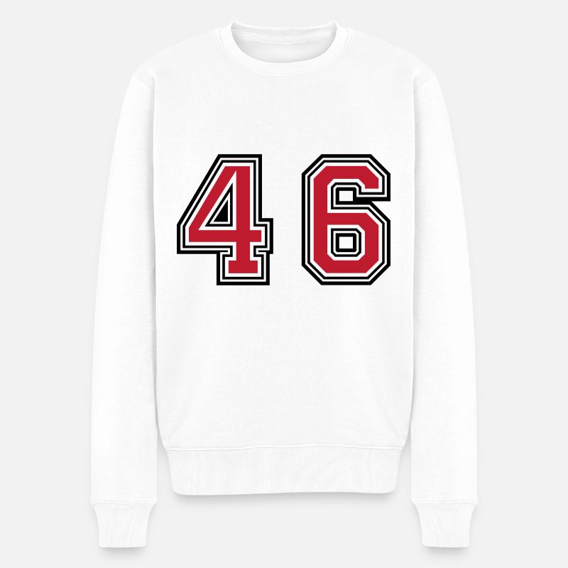 46 symbole numérique - Pull Premium bio Homme - blanc