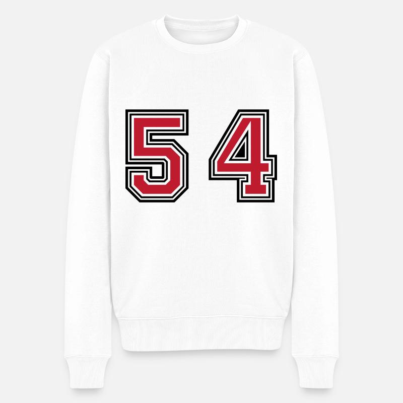 54 Symbole numérique - Pull Premium bio Homme - blanc