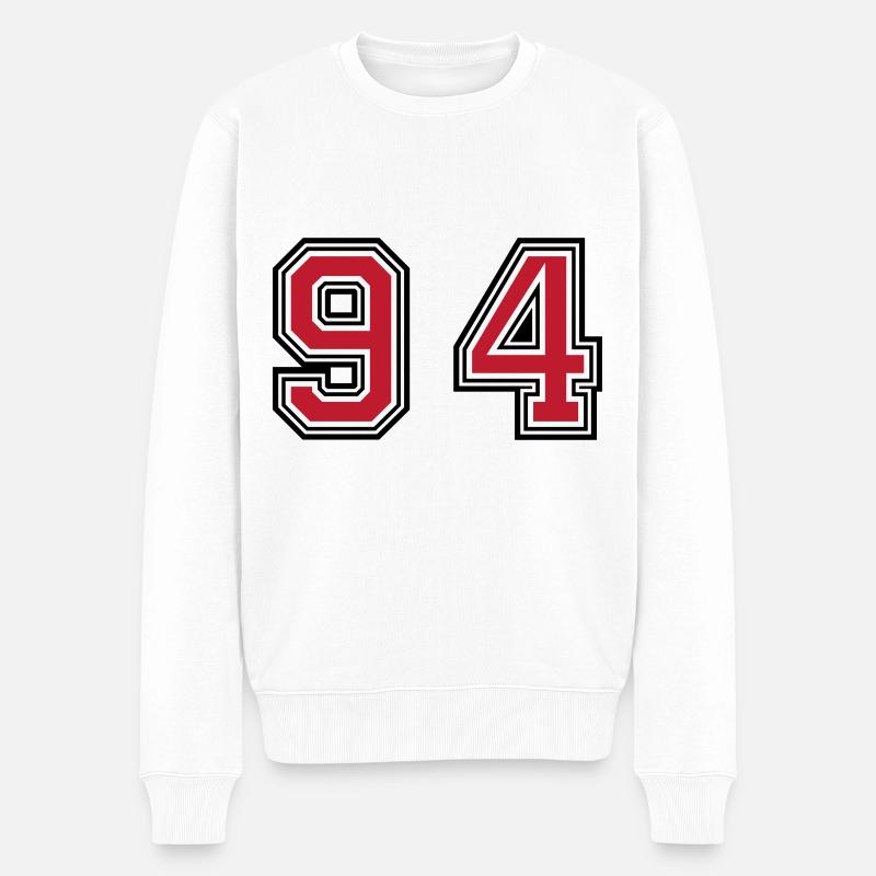 94 Symbole numérique - Pull Premium bio Homme - blanc