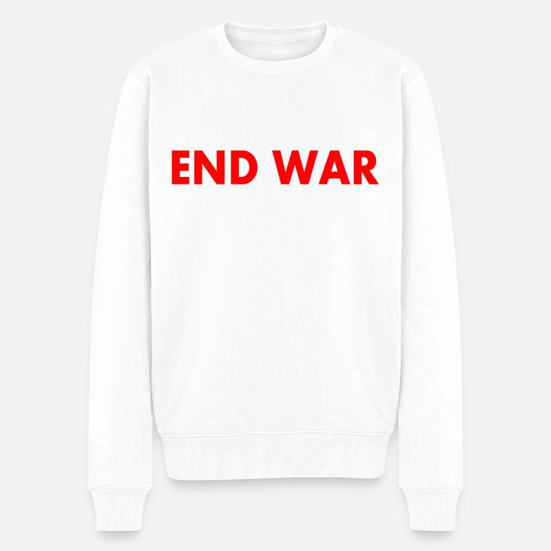 End war - Pull Premium bio Homme - blanc