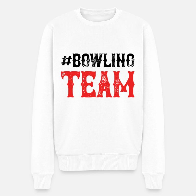 Bowling Team - Männer Premium Bio Pullover - Weiß