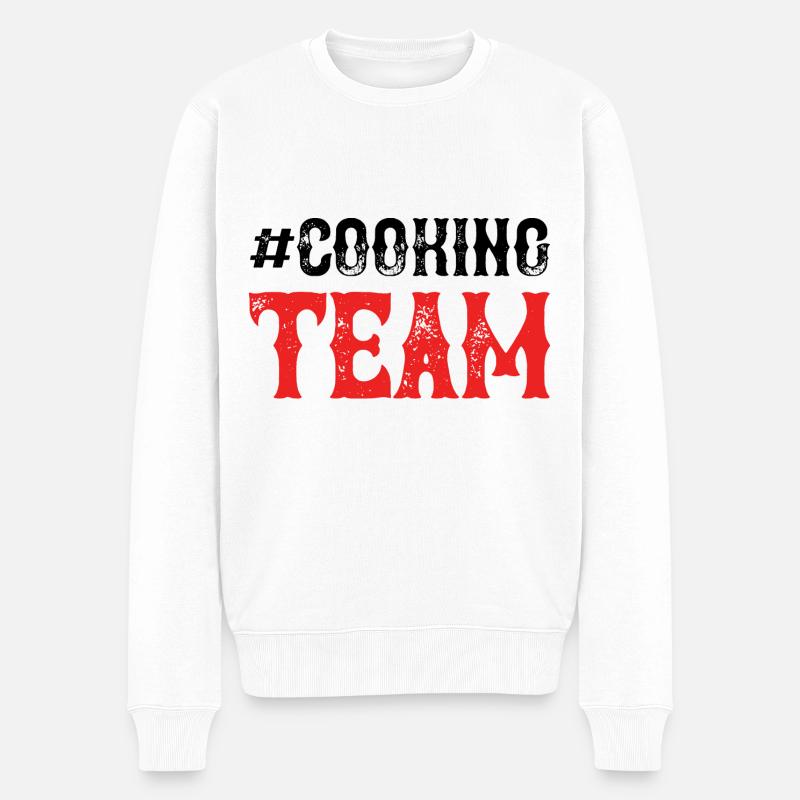 Cooking Team - Männer Premium Bio Pullover - Weiß