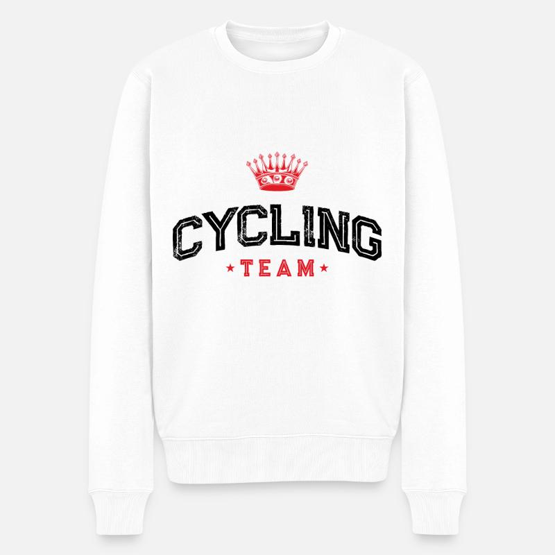 Cycling Team - Männer Premium Bio Pullover - Weiß