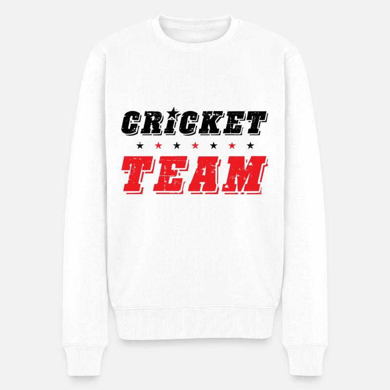 Cricket Team - Männer Premium Bio Pullover - Weiß