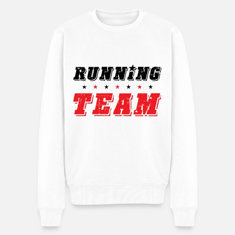 Running Team - Männer Premium Bio Pullover - Weiß
