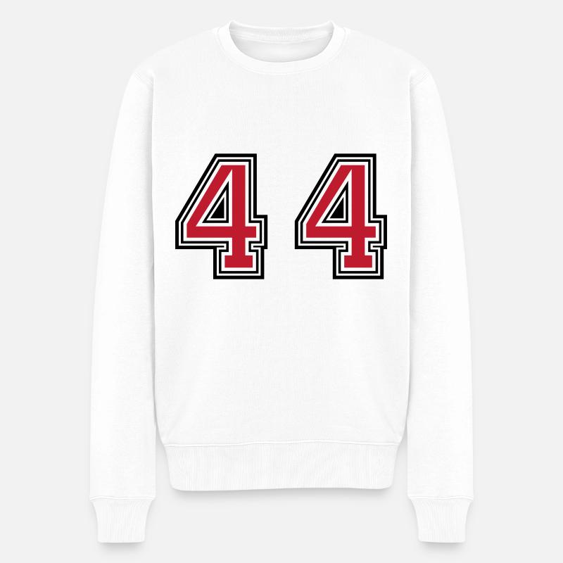 44 Zahl symbol - Männer Premium Bio Pullover - Weiß
