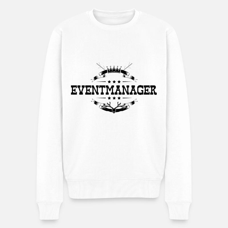 Eventmanager - Männer Premium Bio Pullover - Weiß