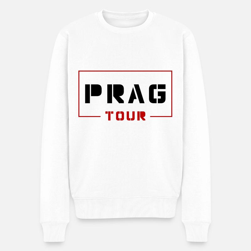 prag tour - Männer Premium Bio Pullover - Weiß