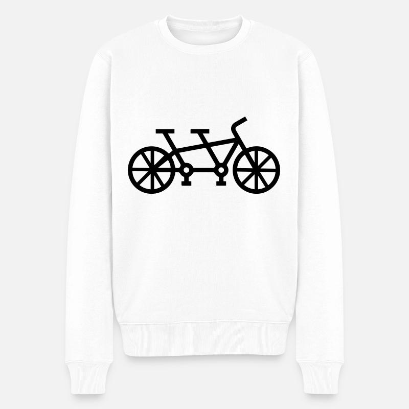 Vélo tandem - Pull Premium bio Homme - blanc