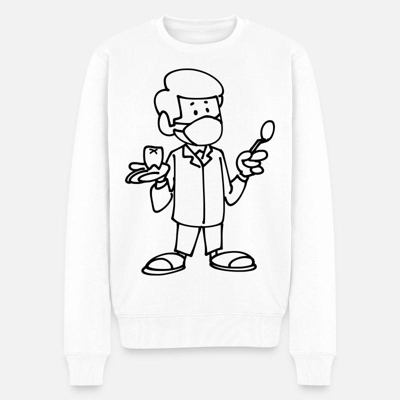 Zahnarzt - Männer Premium Bio Pullover - Weiß