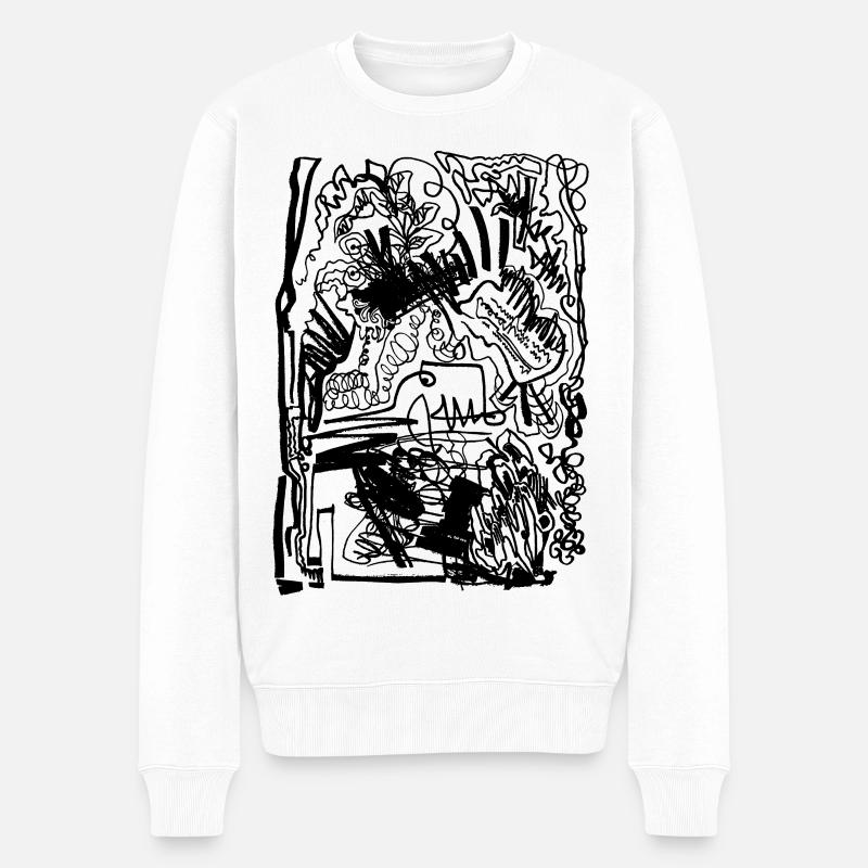 CHAOS - Pull Premium bio Homme - blanc