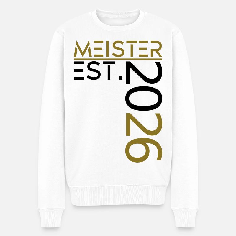 Meister est. 2026 - Männer Premium Bio Pullover - Weiß