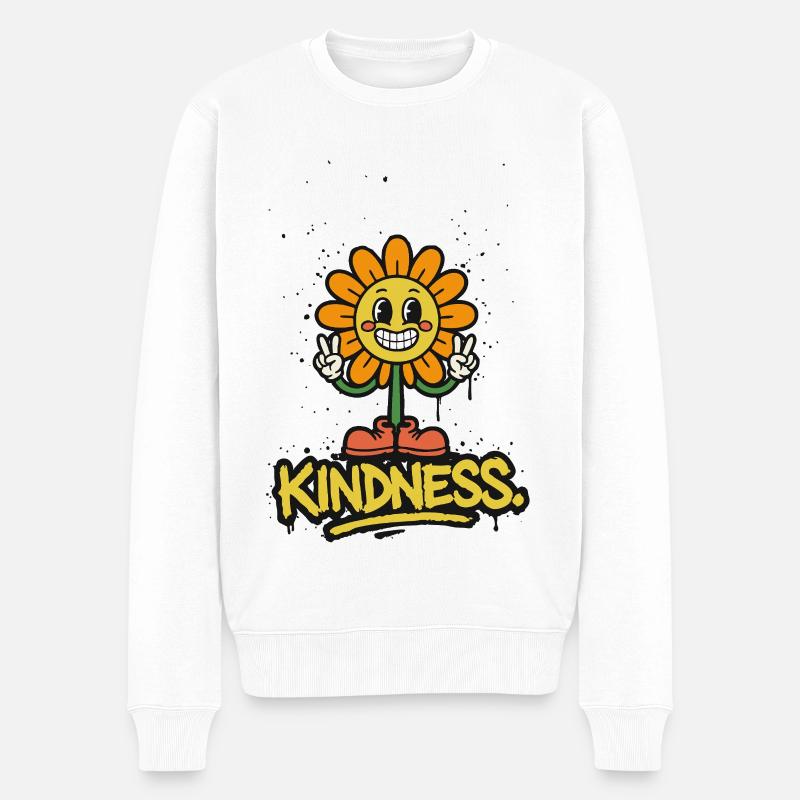 Kill Them With Kindness – Just smile - Men's Premium Organic Jumper - white