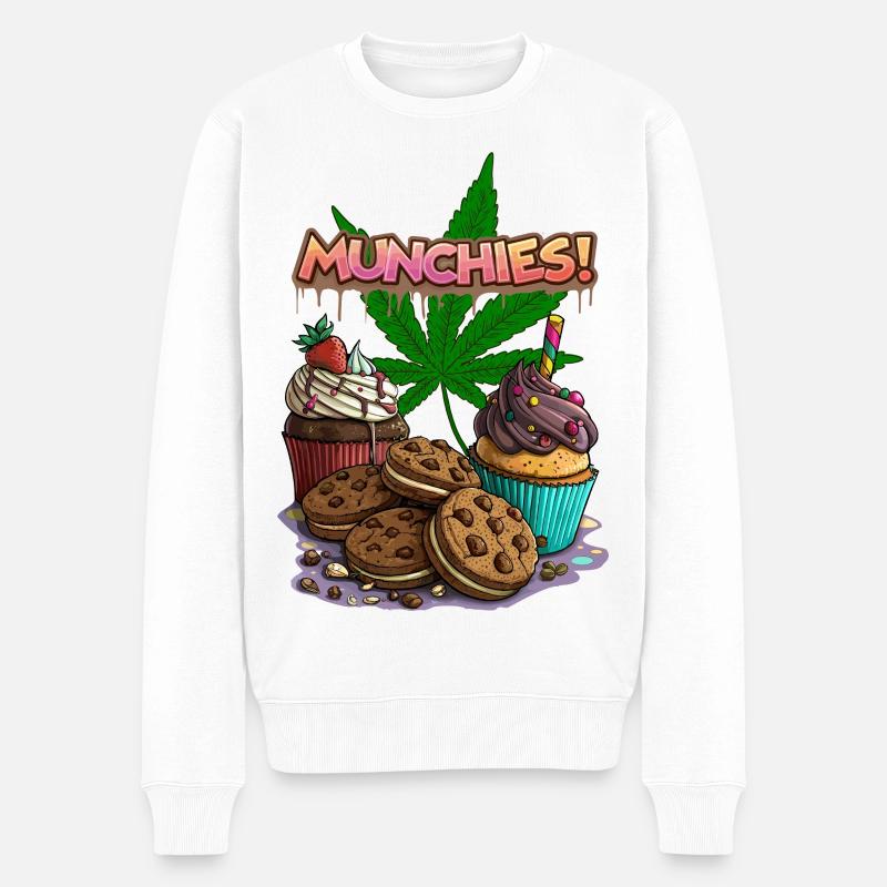 Munchies - Männer Premium Bio Pullover - Weiß