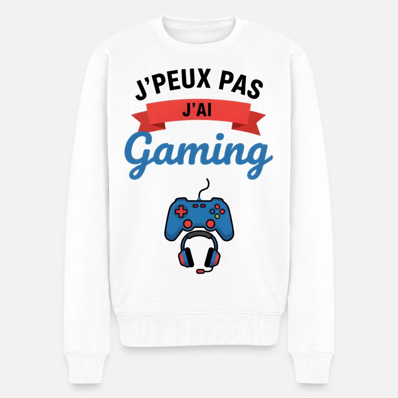 J'peux pas j'ai Gaming - Pull Premium bio Homme - blanc