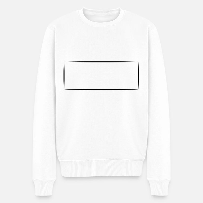 Forme Rectangle Carré - Pull Premium bio Homme - blanc