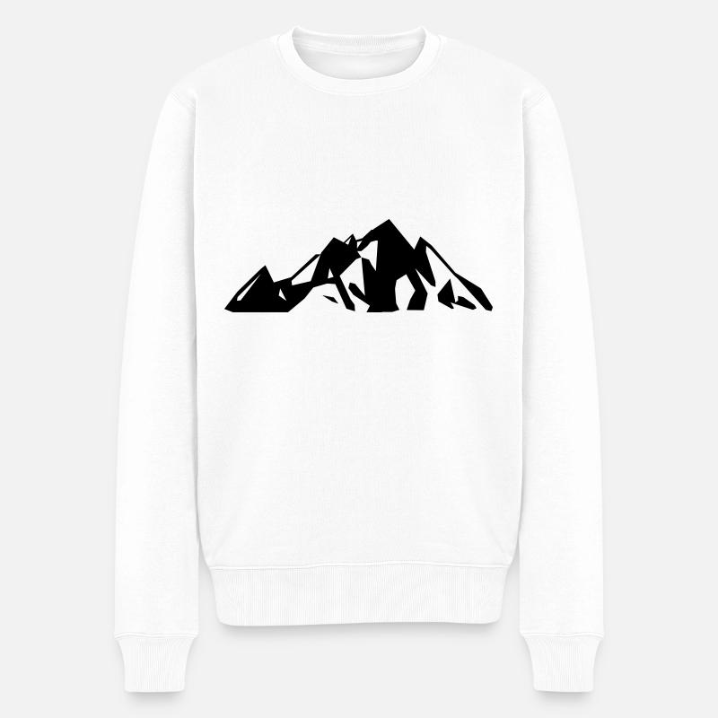 berge symbol - Pull Premium bio Homme - blanc