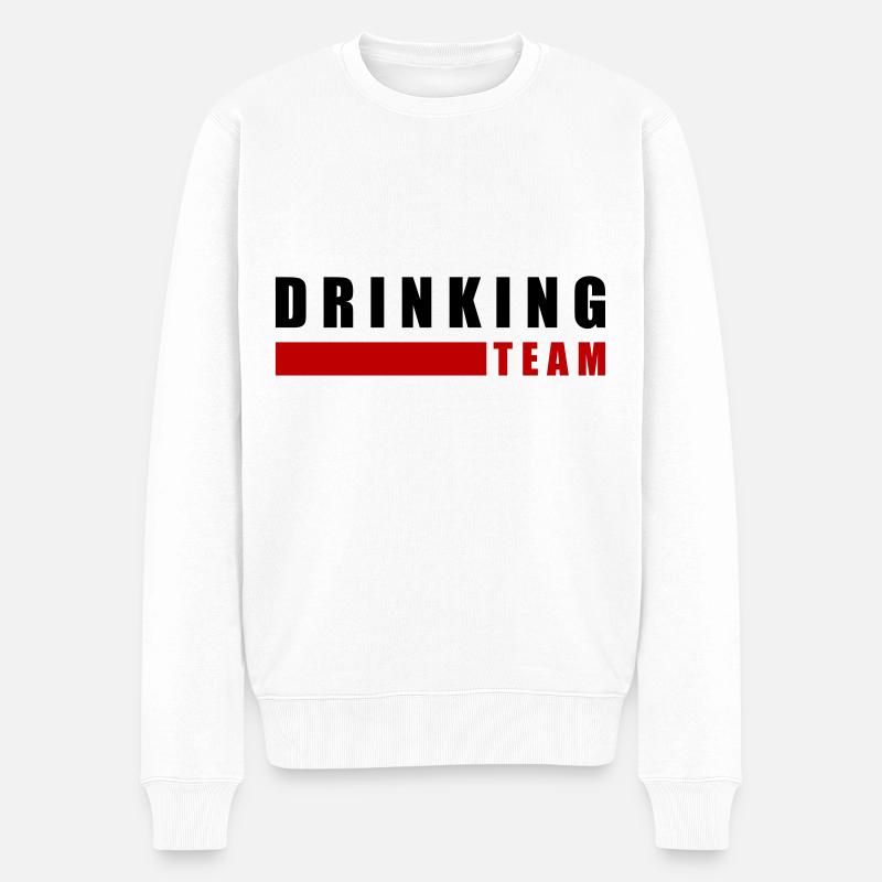drinking team - Männer Premium Bio Pullover - Weiß