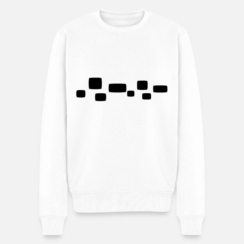 Square Square Shape Pattern - Men's Premium Organic Jumper - white