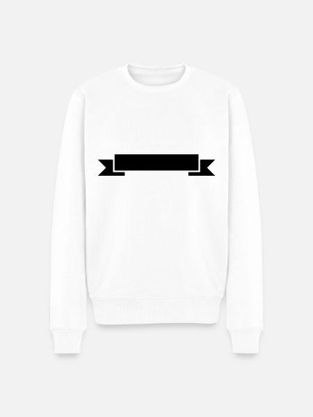 banderole symbol - Männer Premium Bio Pullover - Weiß