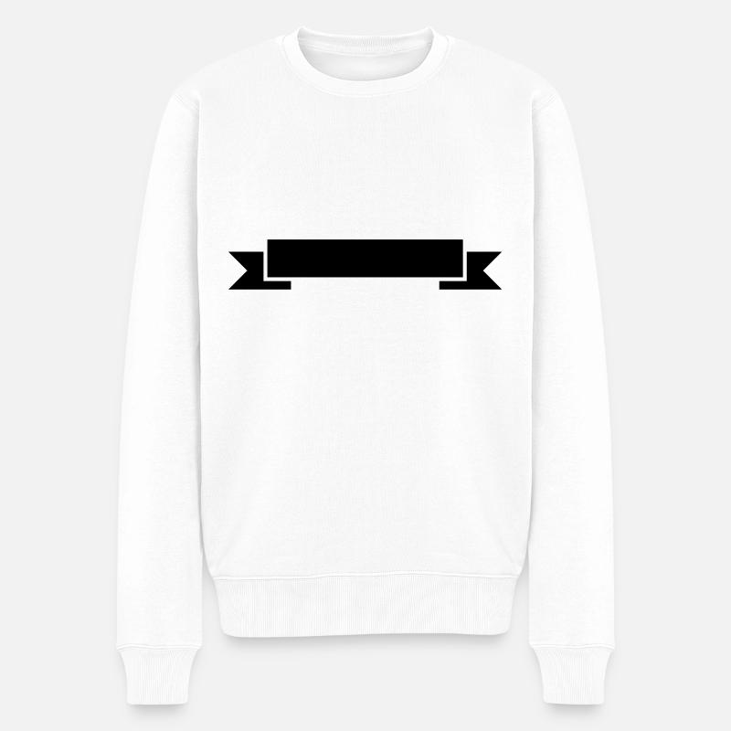 banderole symbol - Pull Premium bio Homme - blanc
