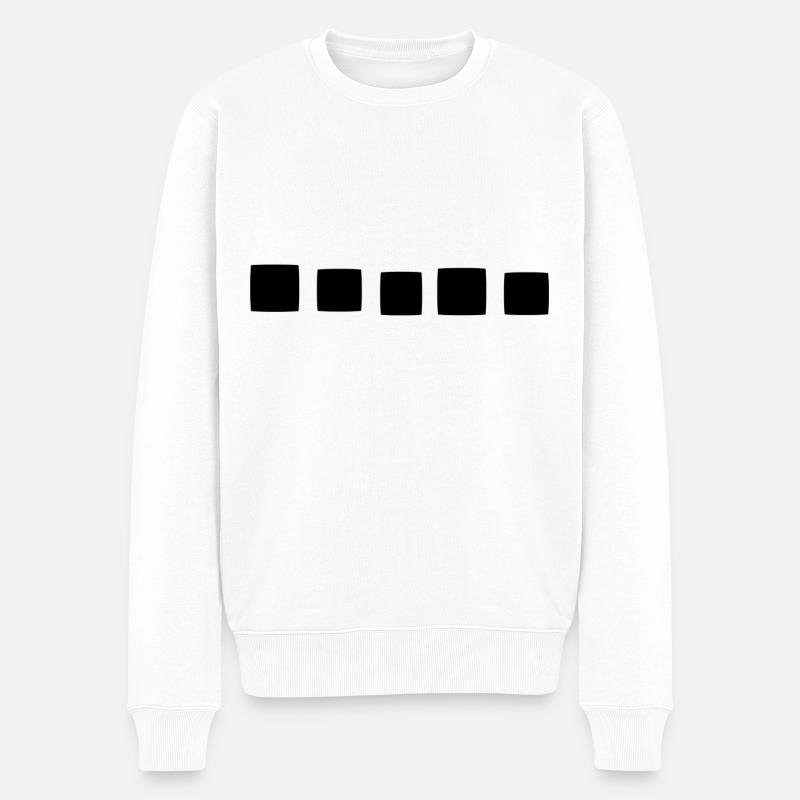 Formes d’icônes carrées carrées - Pull Premium bio Homme - blanc