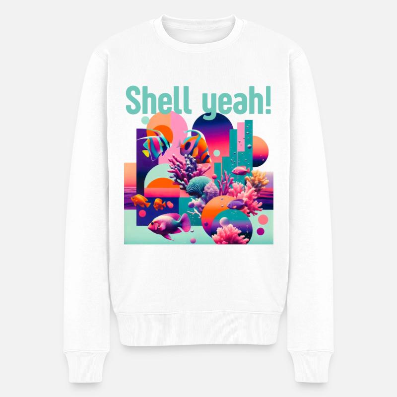 Shell : Oui ! - Pull Premium bio Homme - blanc