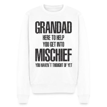 Grand-père ici pour vous aider à vous mettre dans des méfaits - Pull Premium bio Homme - blanc - Devant - Thijin (182cm)