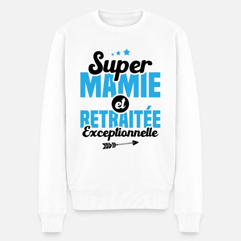 Super mamie et retraitée exceptionnelle - Pull Premium bio Homme - blanc