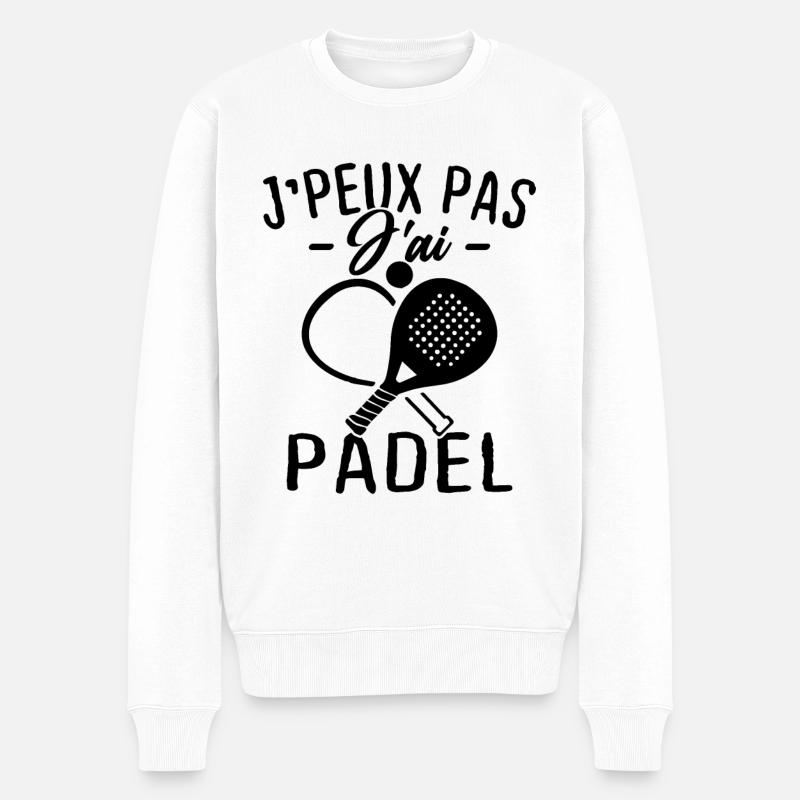 J'peux pas j'ai Padel - Pull Premium bio Homme - blanc