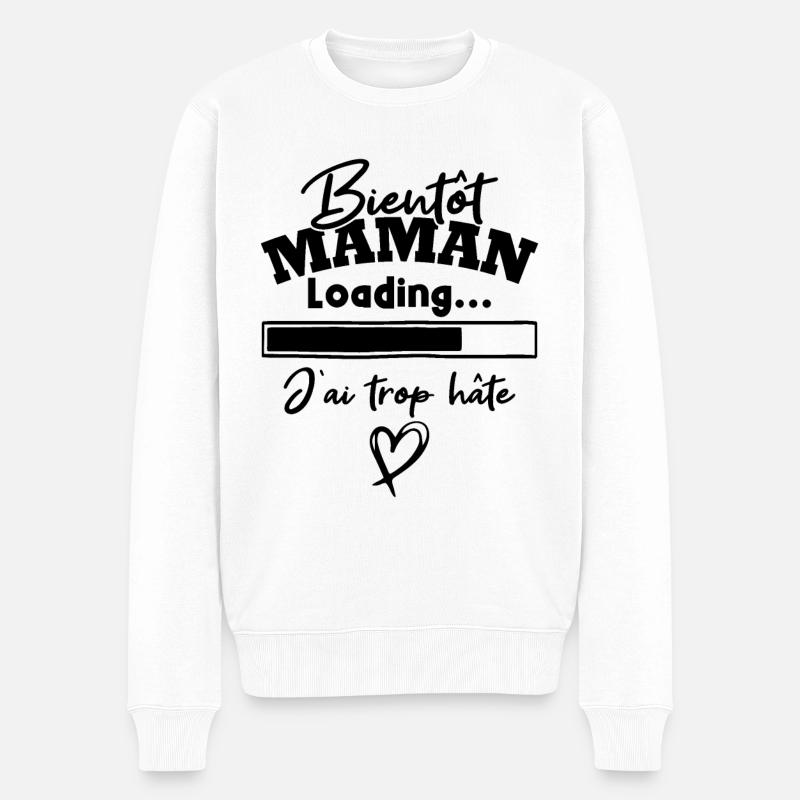 Bientôt maman - Pull Premium bio Homme - blanc