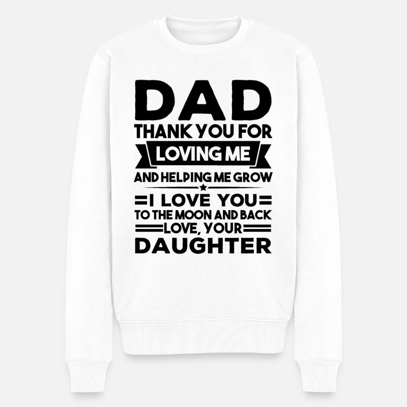 Cadeau père-fille - Pull Premium bio Homme - blanc