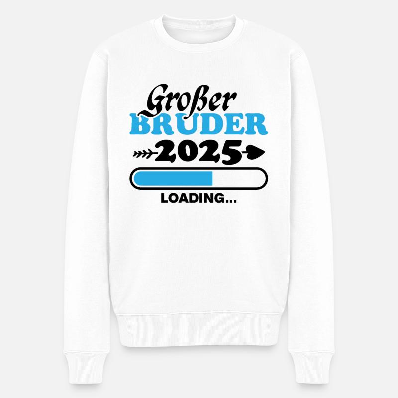 Großer Bruder 2025 - Männer Premium Bio Pullover - Weiß