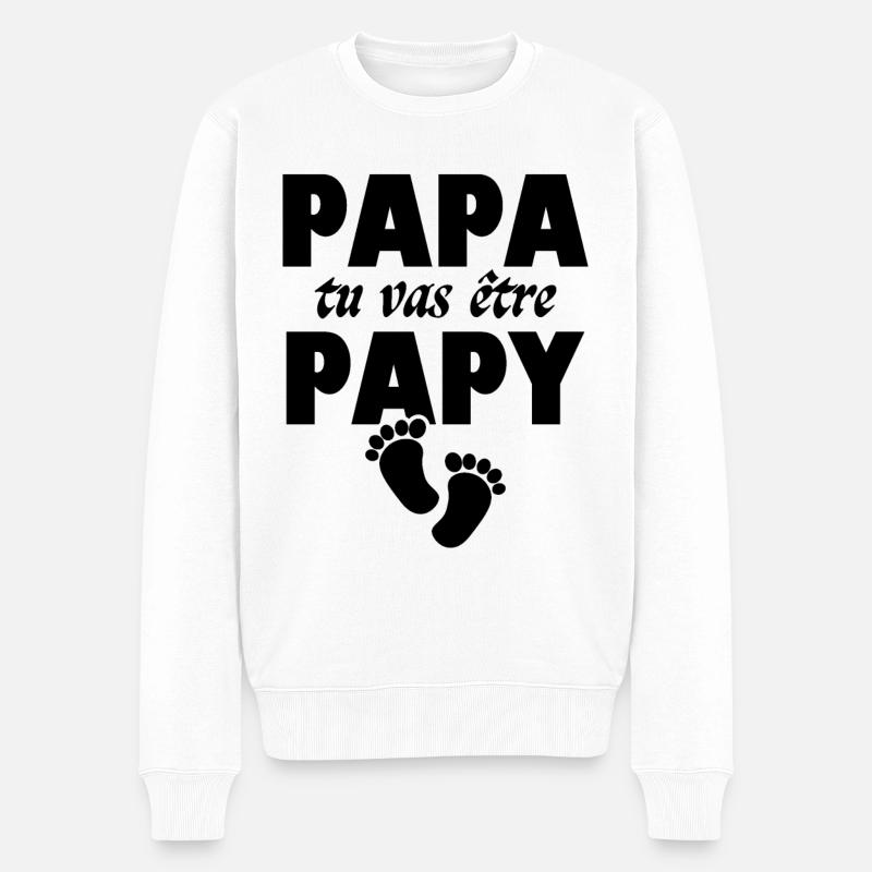 Papa tu vas être papy - Pull Premium bio Homme - blanc