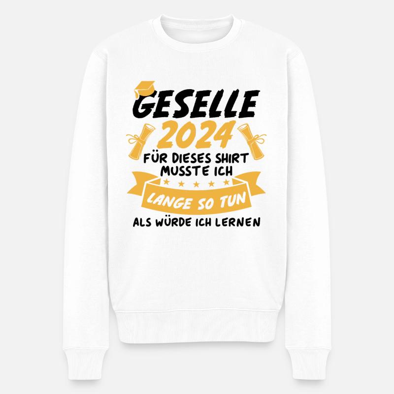 Geselle 2024 - Männer Premium Bio Pullover - Weiß