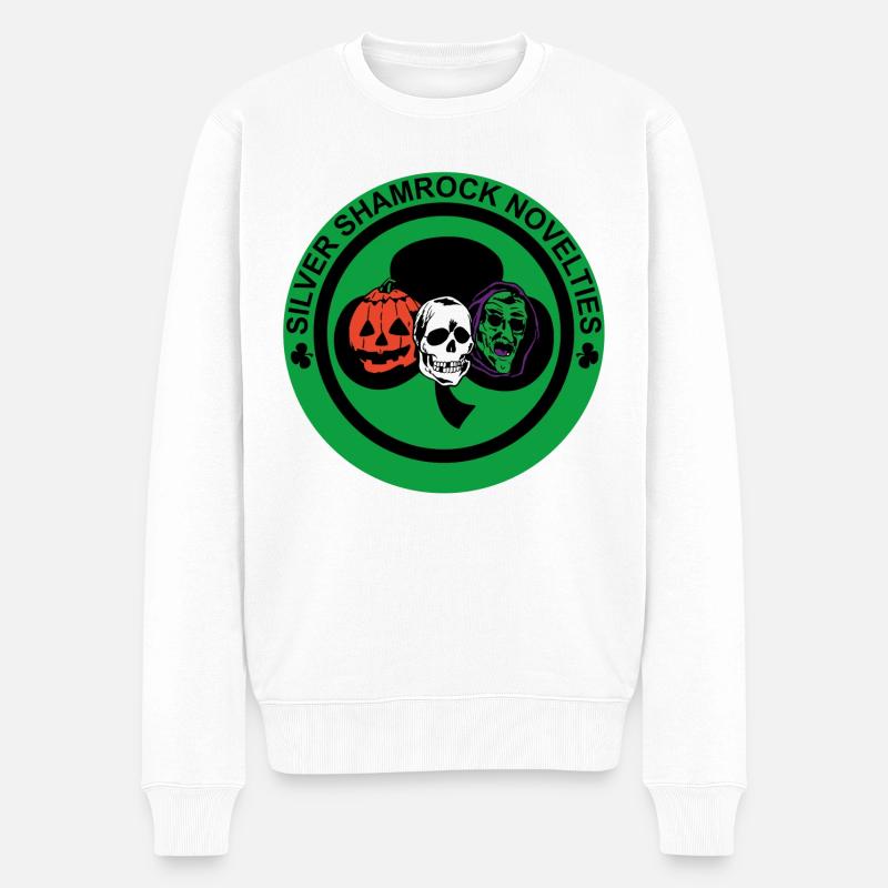 Nouveautés Silver Shamrock - Pull Premium bio Homme - blanc