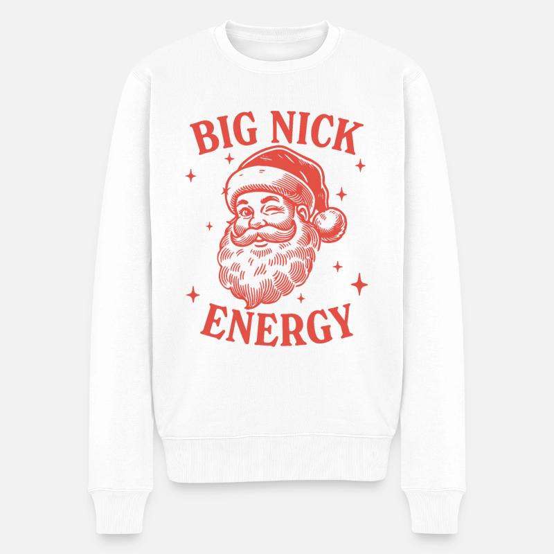 Énergie Big Nick - Pull Premium bio Homme - blanc