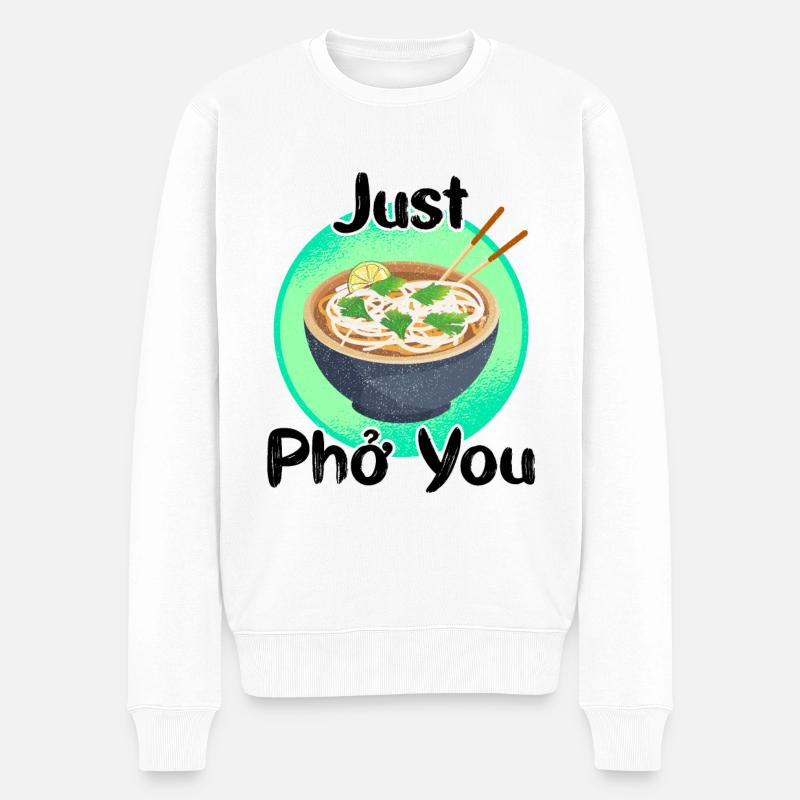 Just Pho You - Männer Premium Bio Pullover - Weiß