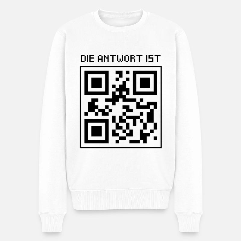 Antwort 42 - Männer Premium Bio Pullover - Weiß