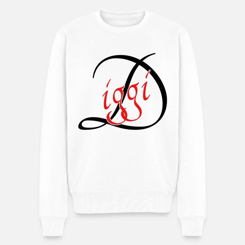 Diggi - Männer Premium Bio Pullover - Weiß