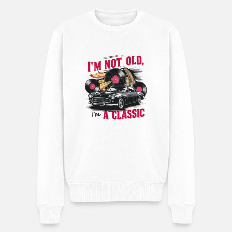 I'm not old, I'm a classic. - Männer Premium Bio Pullover - Weiß