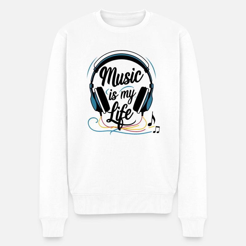 La musique, c’est ma vie - Pull Premium bio Homme - blanc