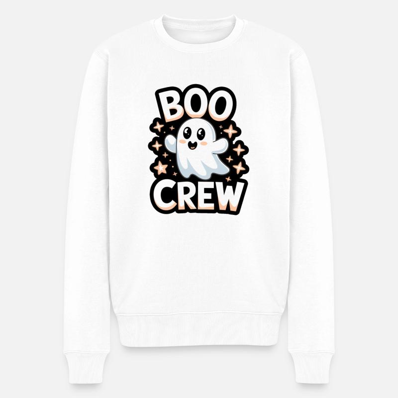 Doux fantôme – Boo Crew - Pull Premium bio Homme - blanc