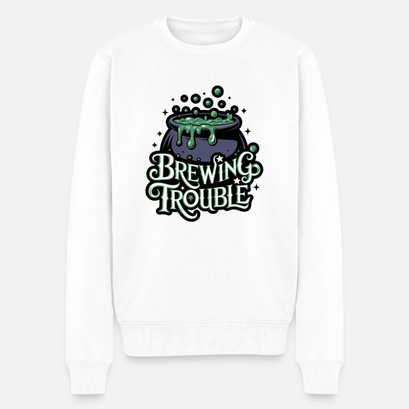 Hexenkessel – Problème de brassage - Pull Premium bio Homme - blanc