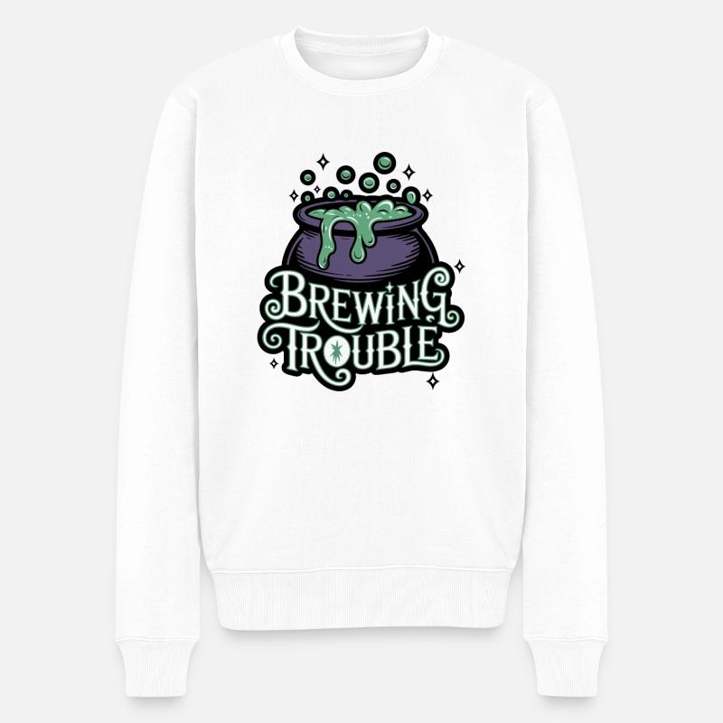 Hexenkessel – Problème de brassage - Pull Premium bio Homme - blanc