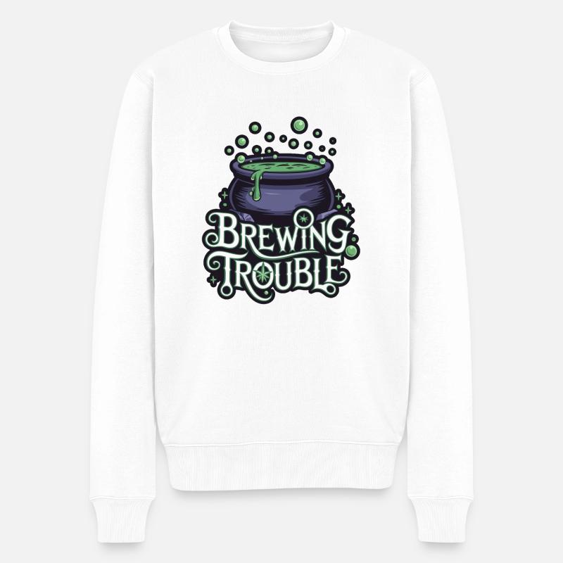 Hexenkessel – Problème de brassage - Pull Premium bio Homme - blanc